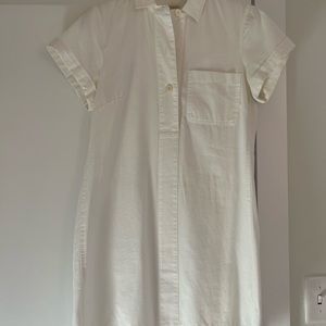 JCrew button shirt dress white- SIZE 0